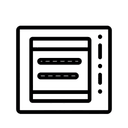 Минималистичная одноцветная иконка проверки технического оборудования на белом фоне в плоском стиле